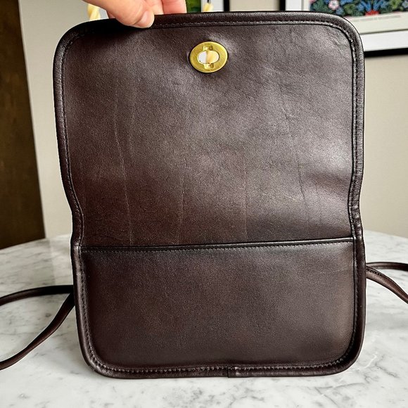 Vintage Coach Dinky Bag 9375 in Mocha Made in New York - Picture 11 of 14